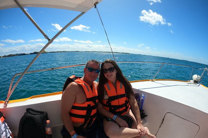 3 Hours VIP Semiprivate Tour Isla Mujeres Full Snorkeling Experience - The boat, ladder, and physical demands