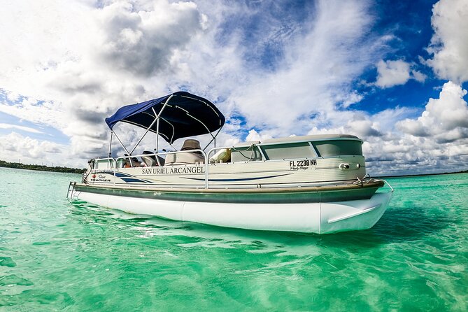 3 hr Pontoon Tour with access to Beach Club and Free Kayaks - Stromatolites and the fragile side of the lagoon