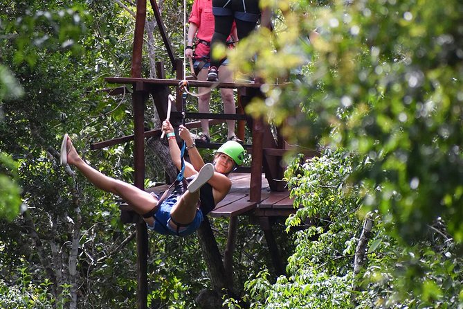 Admission Ticket to Cenotes Zapote EcoPark - Zip Lines Above the Trees and Into the Pool