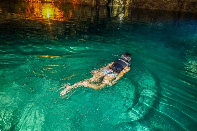 Adrenaline Tour with ATV, Ziplines and Cenote from Cancun - Swimming in a real cenote