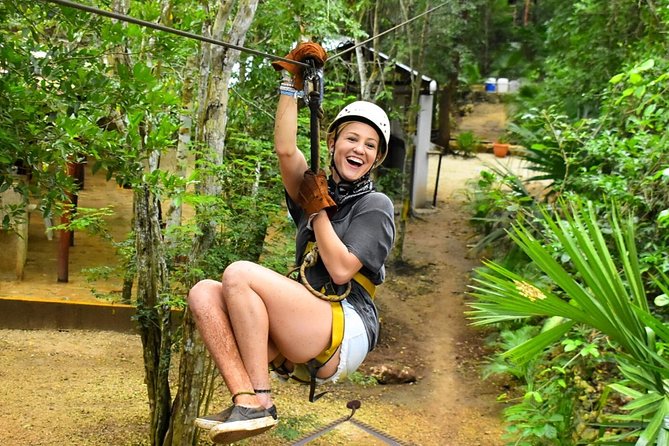 Adrenaline Tour with ATV, Ziplines and Cenote from Cancun - ATV riding on the jungle trail