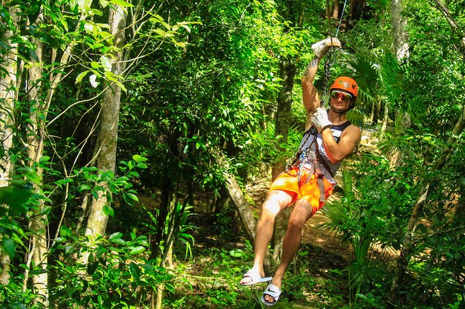 ATV Adventure, Interactive Bridges, Ziplines, Cenote and Lunch - Cooling off at Cenote Verde Lucero