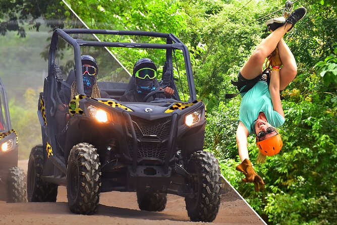 ATV, Ziplines & Cenote with Transportation - Riding an ATV through the Mayan jungle
