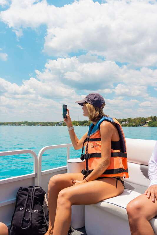 Bacalar: Lake of Seven Colors Pontoon Tour with Fruit - Swimming time and what to bring