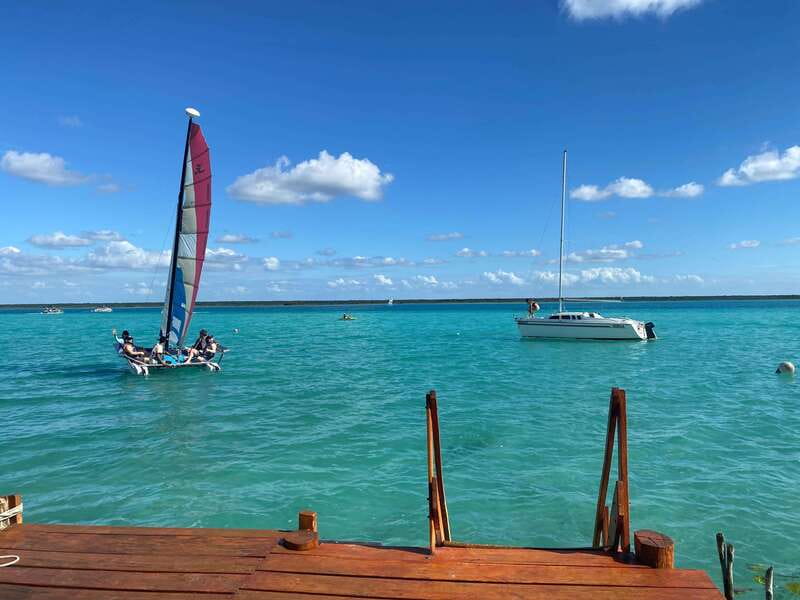 Bacalar: Sail Away with a Hobie Cat Catamaran - Cenote Negro begins the three-hour route