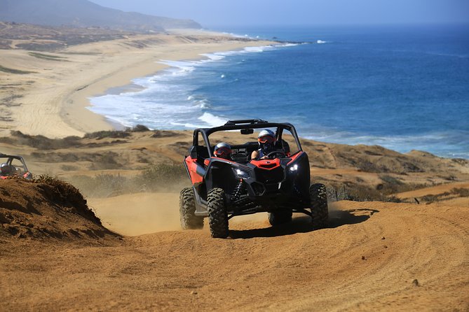 Beach and Desert Premium X3 UTV Tour in Cabo - Migriño Beach brings the Pacific into the trip