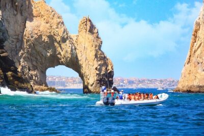 Boat Ride to the Arch and Beach Camel Ride in Cabo San Lucas