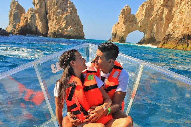 Cabo's Original Clear Boat Tour: See all of the tourist locations - Divorce Beach from the Pacific side
