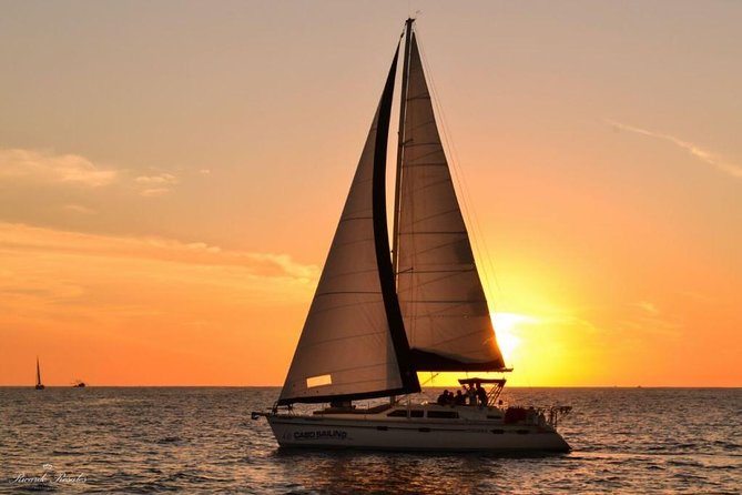 Cabo San Lucas Sunset Sailing Shared Cruise - The sunset hour and Cabo lights