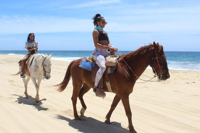 Cabo White Sand Horseback Riding Tour and Tequila Tasting - Reaching the white-sand beach