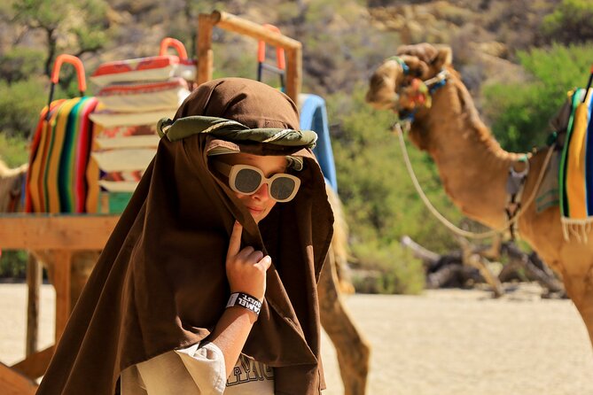 Camel Ride in the Canyon + Thrilling Water-Slides & Snacks - Meeting your camel and learning the basics