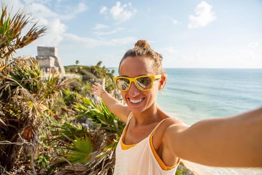 Cancun: Tulum & Coba with Cenote, Cave Exploration and Lunch - Tulum: Maya ruins above the Caribbean