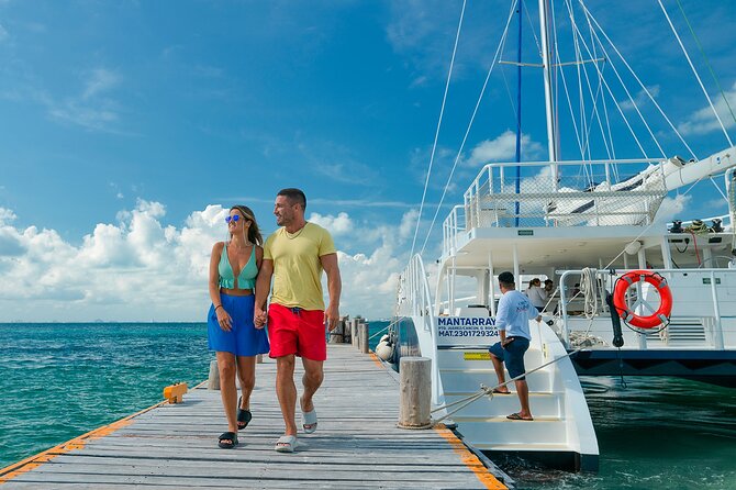 CATAMARAN to Isla Mujeres, Snorkel & Beach Club by Xcaret - Four hours on Isla Mujeres, with a choice to explore or stay put