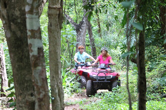 Cozumel ATV Jungle Adventure and Snorkeling with Lunch - Three zip lines and a climb between runs