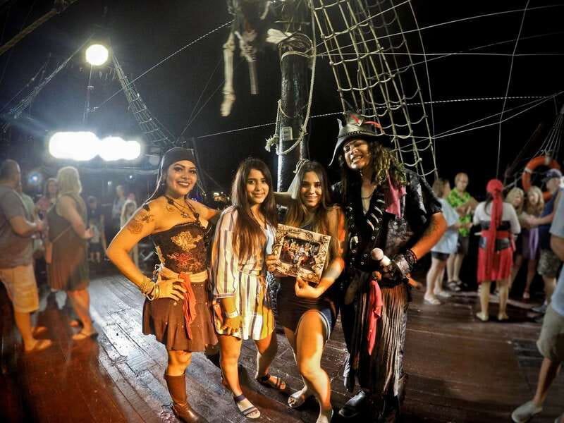Cozumel: Pirate Ship Cruise with Open Bar, Dinner, and Show - From the ferry pier to the pirate ship