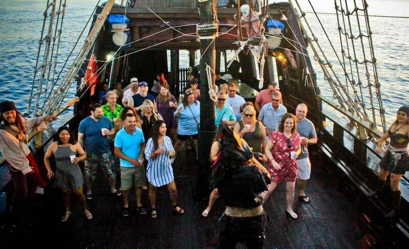 Cozumel: Pirate Ship Cruise with Open Bar, Dinner, and Show - Dinner: lobster, steak, and generous portions