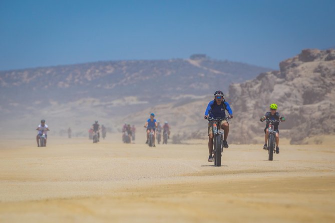 Electric Bike Beach Adventure with Tequila Tasting and Lunch - Riding the beach on loose sand