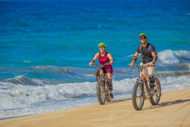 Electric Bike Beach Adventure with Tequila Tasting and Lunch - Cactus trails, shallow canyons, and ocean views
