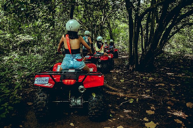 Family ATV Cenote Five Zip Lines Photos Taco Lunch Tequila Taste - Choosing your level at the freshwater cenote