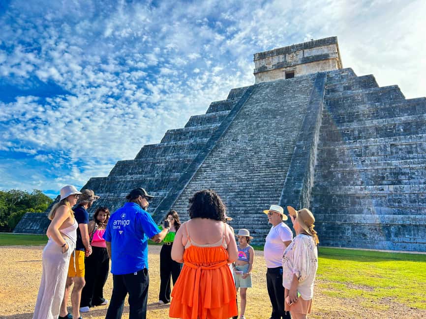 From Merida: Chichen Itza, Izamal & Cenote with Buffet Lunch - Seeing Chichen Itza with a guide