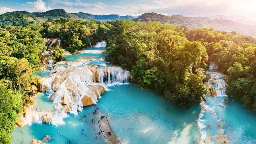 From San Cristóbal: Agua Azul and Palenque Day Trip - Agua Azul and the problem of changing water color