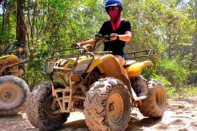 Half-day Adventure: Cenote + Ziplining + ATV Tour - Reaching the five-line zipline circuit