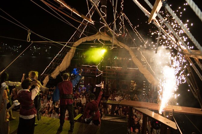 Jolly Roger Pirate Show and Dinner in Cancun - The finale: fireworks, dancing, and a long ride home