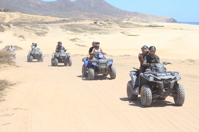 Los Cabos Beach & Desert Tour in Automatic ATV + Tequila Tasting - Getting suited up and choosing your ATV