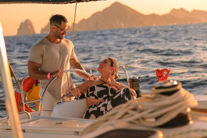 Los Cabos Luxury Sunset Sail with Light Appetizers and Open Bar - A 50-foot boat with a quieter mood