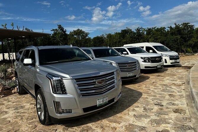 Luxury one way transfer to Tulum from Cancun airport - WiFi, water, and comfort onboard