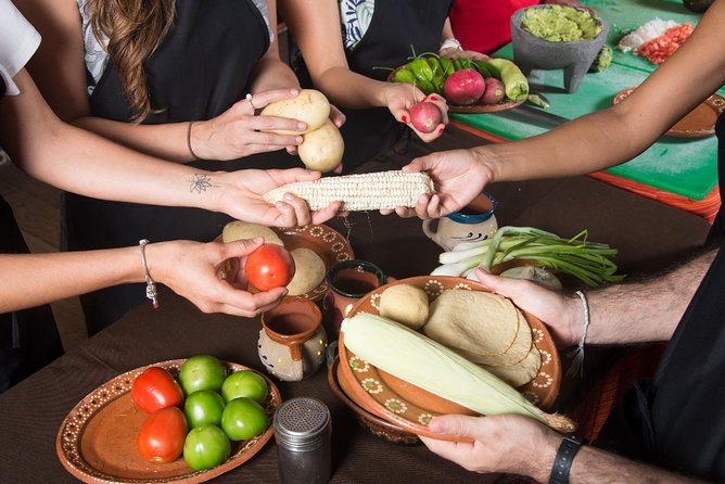 Mexican Cooking Class with fresh Local Market ingredients selection and transpor - Enchiladas, sauce, and a four-course lunch