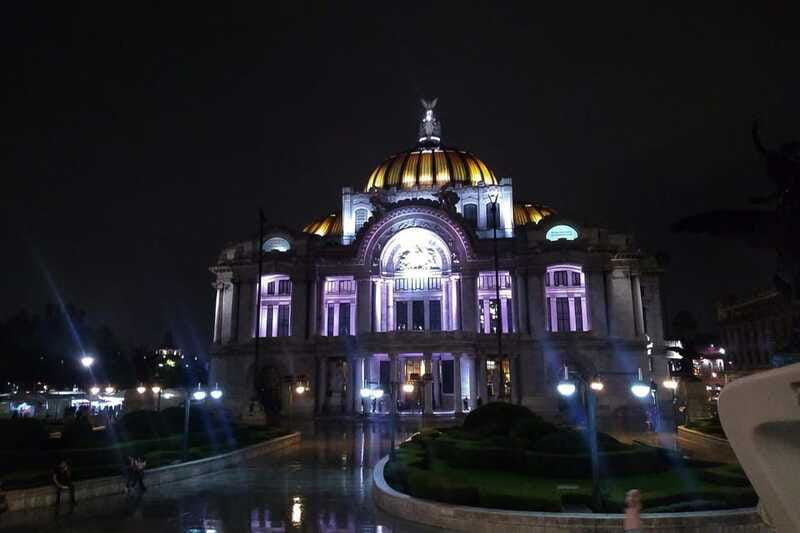 Mexico City: Double Decker Bus Night Tour - Palace of Fine Arts and the illuminated architecture