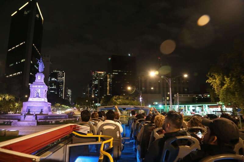 Mexico City: Night City Tour in a Double Decker Bus - The Hemiciclo a Juárez return point