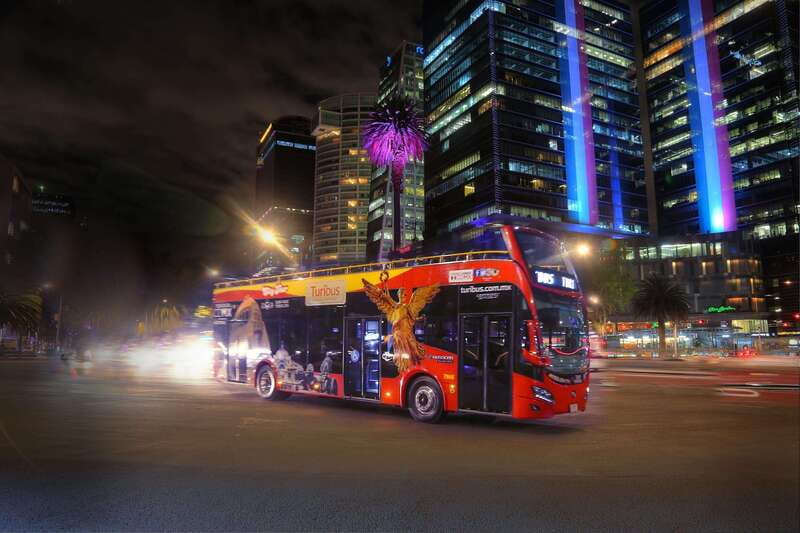 Mexico City: Night City Tour in a Double Decker Bus - Finding Turibus Tours beside the cathedral