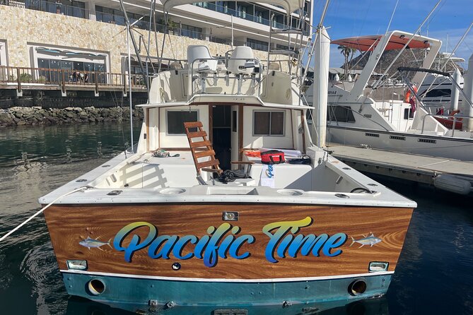 Pacifictime Sports Fishing in Cabos san lucas - Boat comfort, space, and the less polished side
