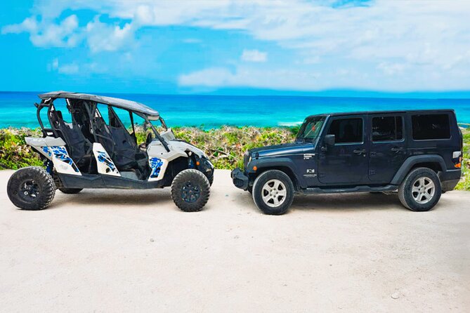 Private Jeep and 4x4 Polaris RZR Tour with Mexican Lunch - Driving the Jeep along Cozumel’s open coast