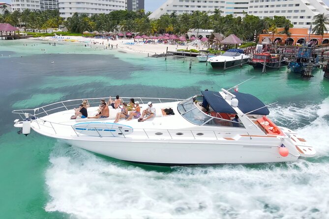 Private Luxury Yacht 55FT Rental in Cancun - The first hour through Nichupte Lagoon