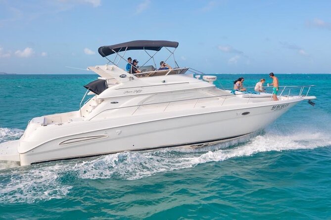 Private Yacht - 46 ft SeaRay Cancun Bay Snorkel 23P4 - Isla Mujeres, snorkeling, and Playa Norte
