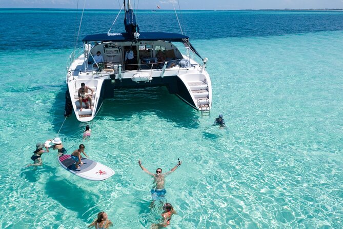 Puerto Morelos Secret Sandbar Catamaran Sail - The secret sandbar and its shallow swimming area