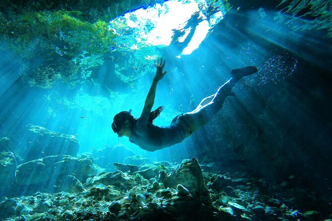 Ride to a life changing cenotes tour - First water stop, a cave cenote
