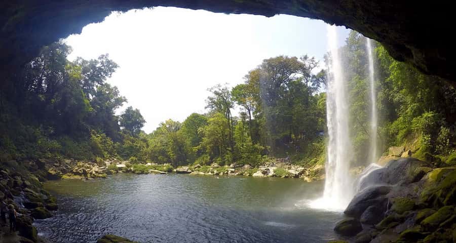 San Cristóbal: Agua Azul, Misol Ha & Palenque Experience - Misol Ha under the jungle canopy