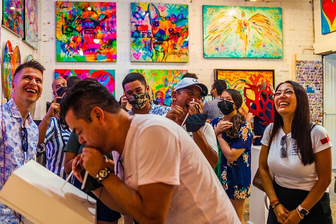 San Jose del Cabo Art Walk, Beer Tasting &Chocolate Demonstration - Baja Brewing Company: three beers and two pizza slices