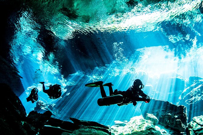 Scuba Diving in Cenote Kukulkan from Playa del Carmen - Two routes, with time to look around