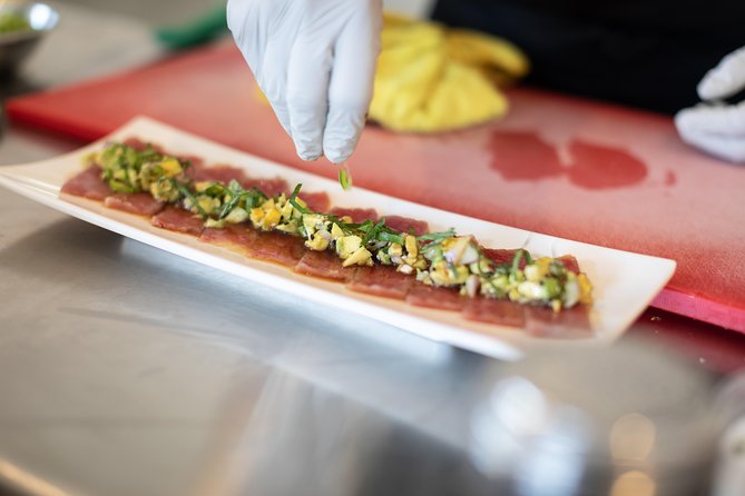 Seafood Lover's Tour with Vallarta Food Tours - Tuna Azul brings the tour’s polished tostada