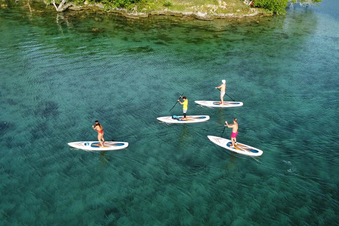 Sunrise on Paddleboard with breakfast in the lagoon of 7 colors - Getting onto the seven-color lagoon