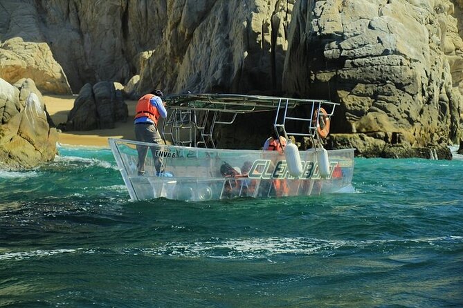 Tour to Arch in the only Clear Boat in Cabo Cruise Hotel PICKUP! - El Arco: the main event