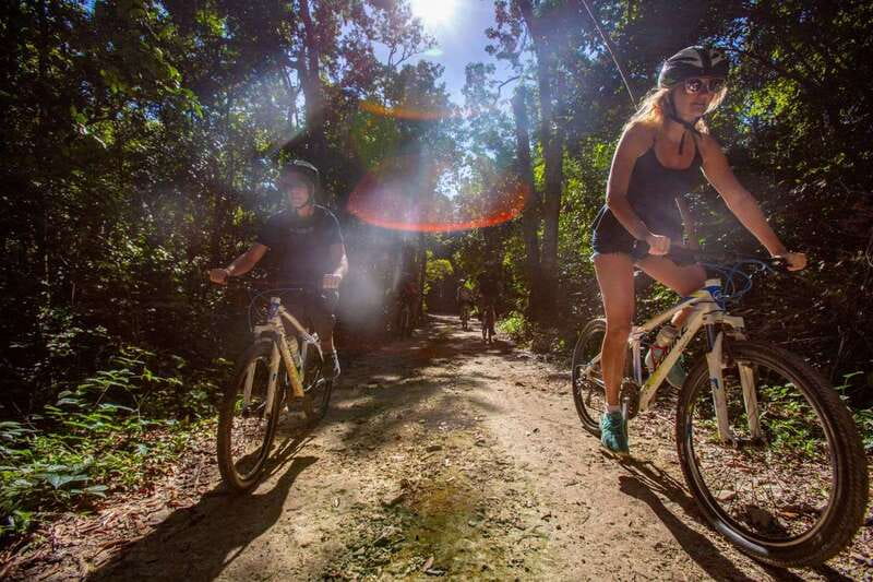 Tulum: Cenote Trail Bike Tour - Swimming, snorkeling, and cliff jumps