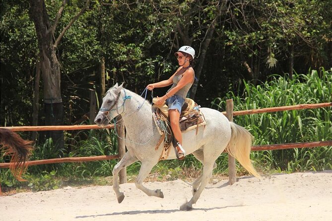 Tulum Jungle Horseback Ride + ATV + Ziplines + Cenote Combo Tour - Wall rappelling: a short extra challenge