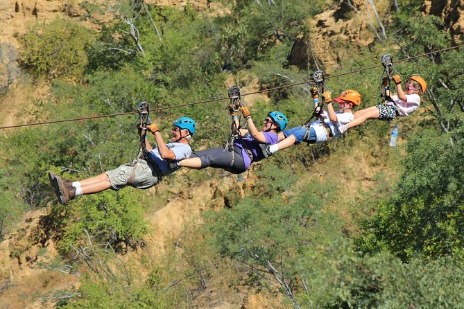 Ziplines Adventure – The Fastest & Best ones Crossing the Canyon - Desert, ocean, and canyon views